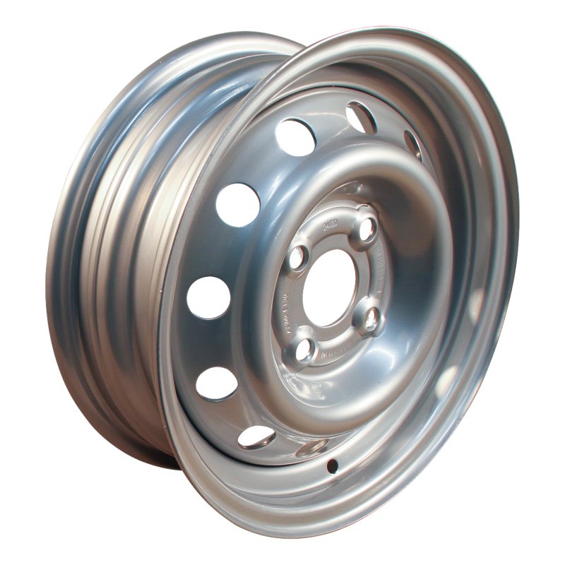 roue 4½Jx13H2 ET30 57/100/4 métal gris argent