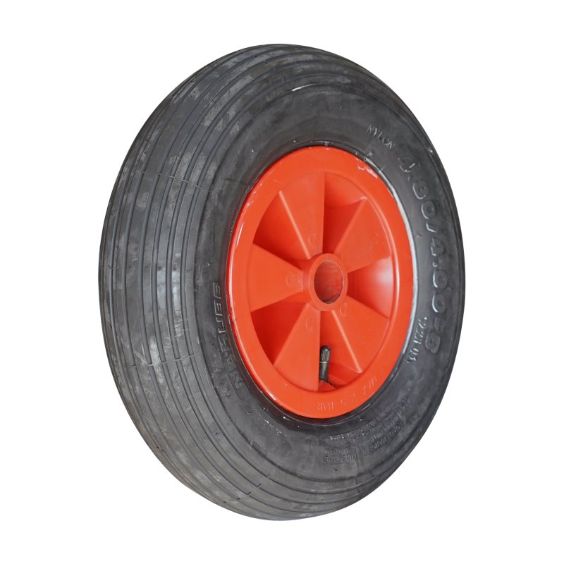 pneu + roue 4.80/4.00-8 2.50Ax8 ET0 NL88mm plastique S-2301 Rouge