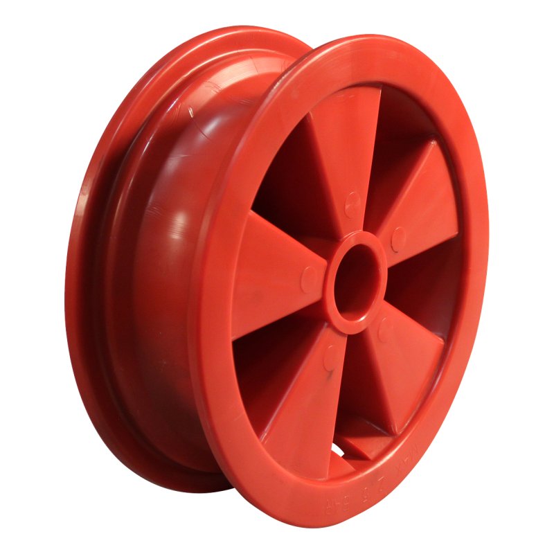 roue 2.50Ax8 ET0 siège de roulement à rouleaux Ø35.1 NL88mm plastique Rouge