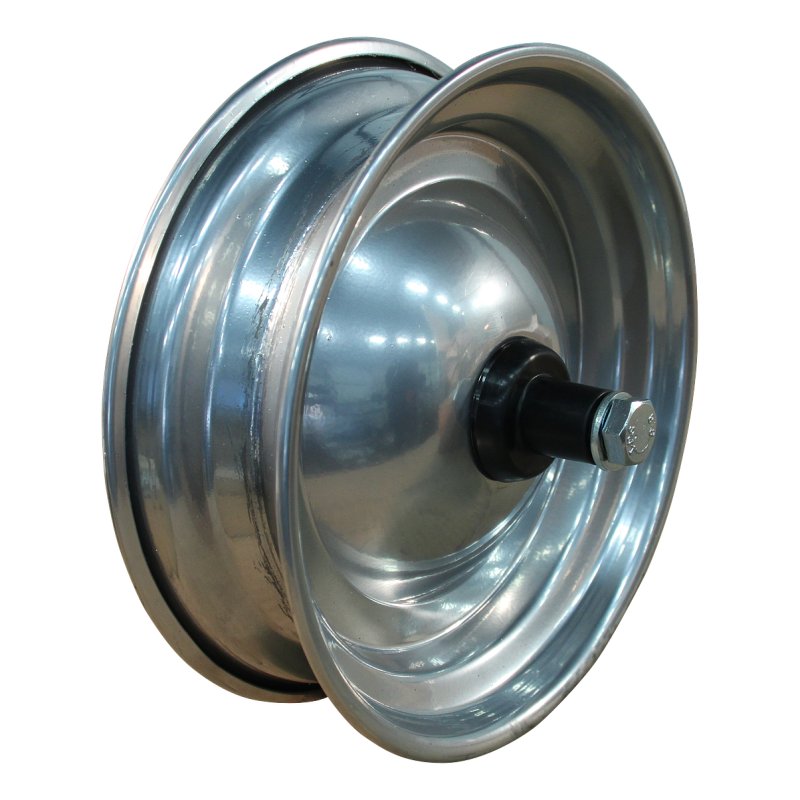 roue 2.50Ax8 ET0 roulement à billes axe Ø17 métal gris argent