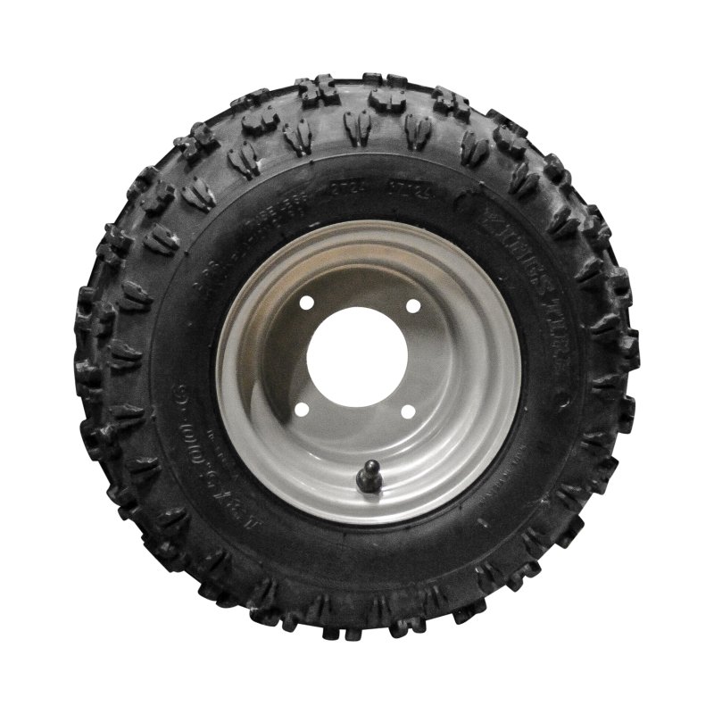 pneu + roue 13x5.00-6 4.50Ax6H2 ET0 60/90/4 métal V-8505 gris argent