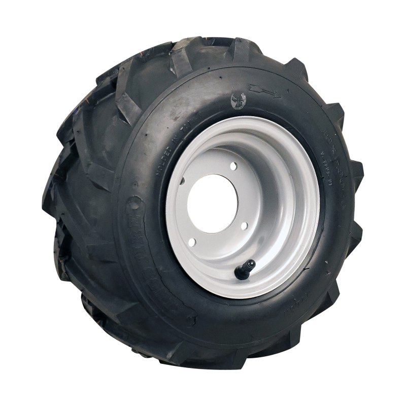 pneu + roue 13x5.00-6 4.50Ax6H2 ET0 60/90/4 métal V-8803 gris argent