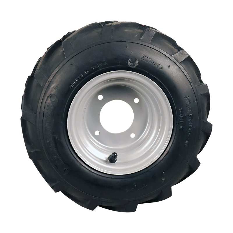 pneu + roue 13x5.00-6 4.50Ax6H2 ET0 60/90/4 métal V-8803 gris argent