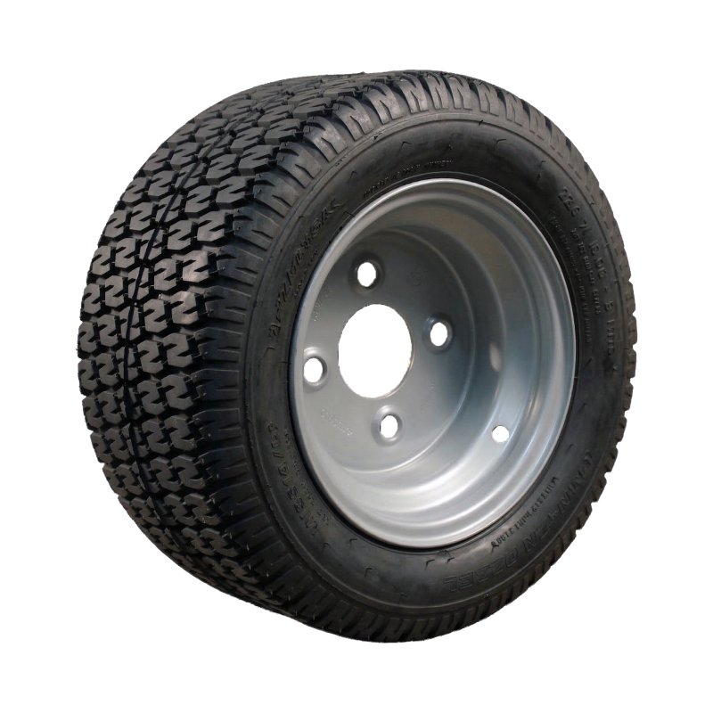 pneu + roue 16x6.50-8 (170/60-8) 5.50x8H2 ET-2 60/100/4 métal Turf Trac gris argent