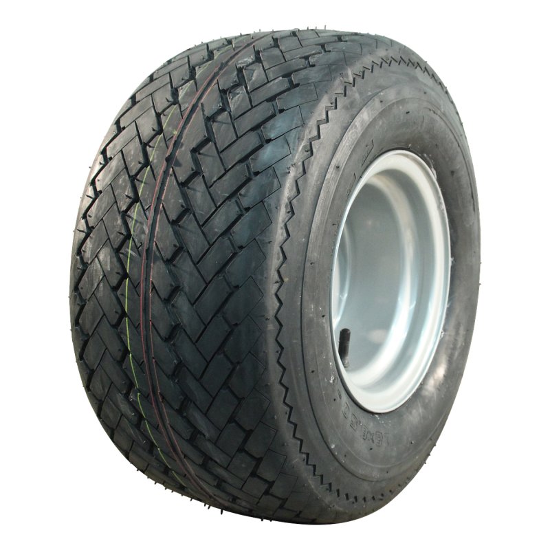 pneu + roue 18x8.50-8 7.00Bx8H2 ET-2 60/100/4 métal V-3504 gris argent