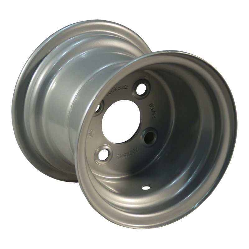 pneu + roue 18x8.50-8 7.00Bx8H2 ET-2 60/100/4 métal V-3504 gris argent