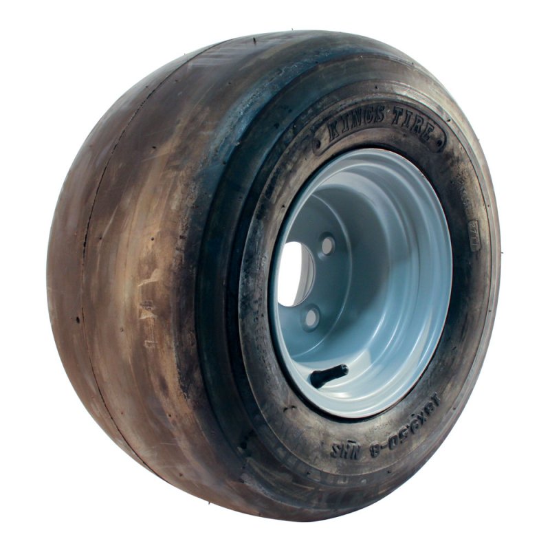 pneu + roue 18x9.50-8 7.00Bx8H2 ET-2 60/100/4 métal KT-739 / SL68 gris argent