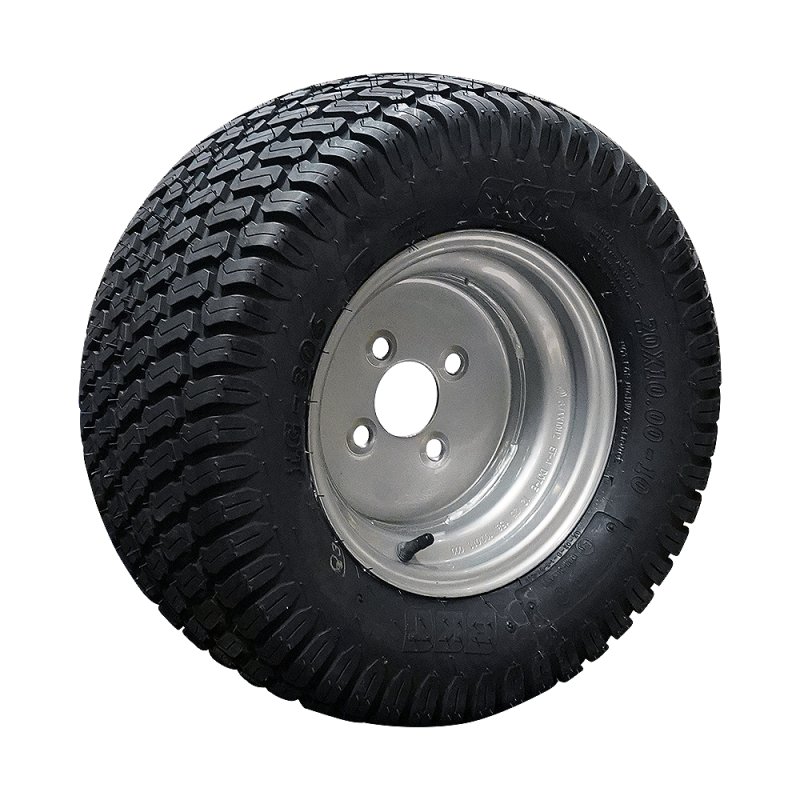 pneu + roue 20x10.00-10 6.00x10H2 ET-4 60/100/4 métal LG-306 gris argent