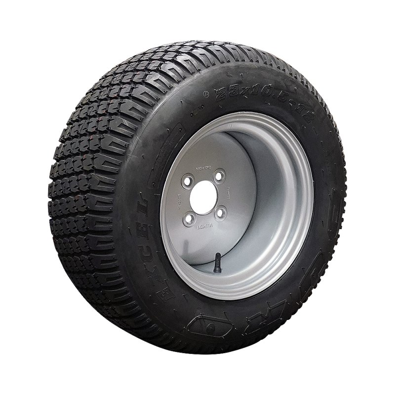 pneu + roue 23x10.50-12 8.50Ix12H2 ET-10 63,5/100/4 métal HF-293 gris argent