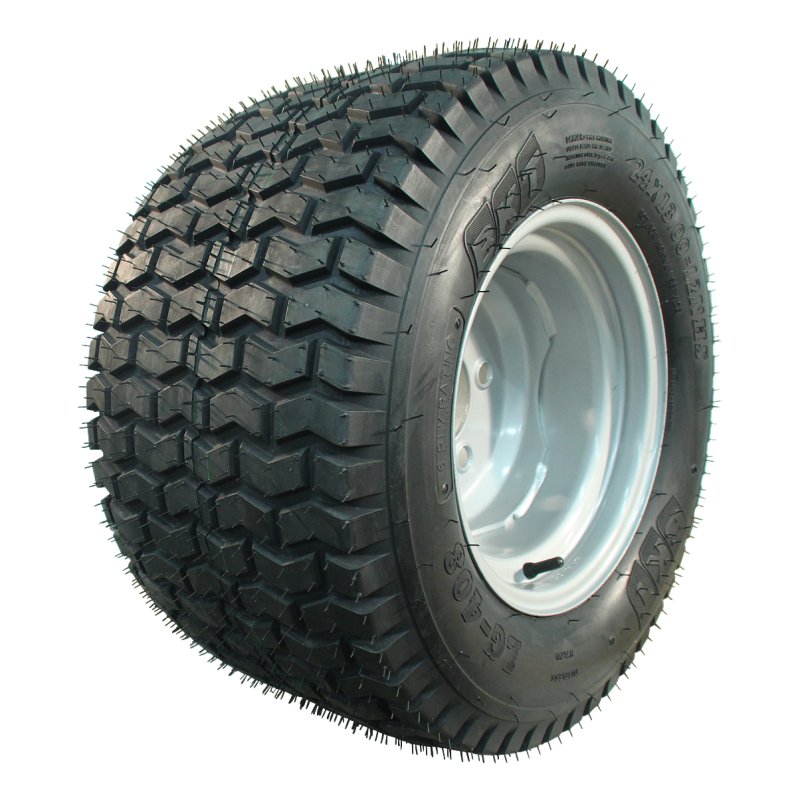 pneu + roue 24x13.00-12 10.50Ix12H2 ET0 94/140/5 métal LG-408 gris argent