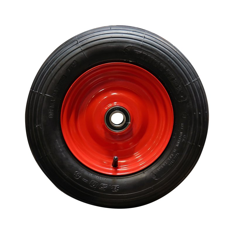 pneu + roue 3.50-8 2.50Ax8 ET0 NL75mm métal V-5501 Rouge