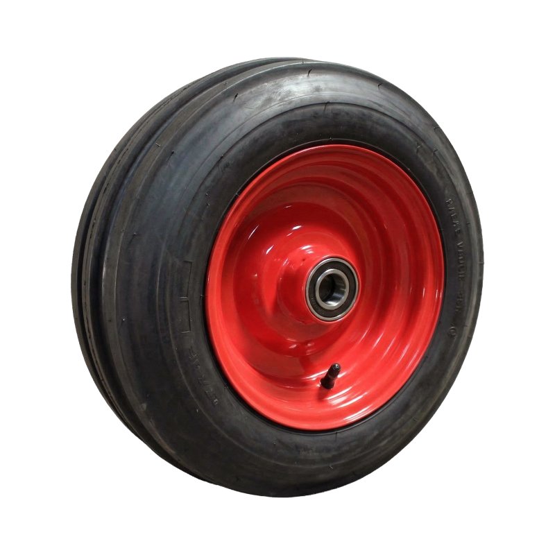 pneu + roue 3.50-8 2.50Ax8 ET0 NL75mm métal V-8502 Rouge