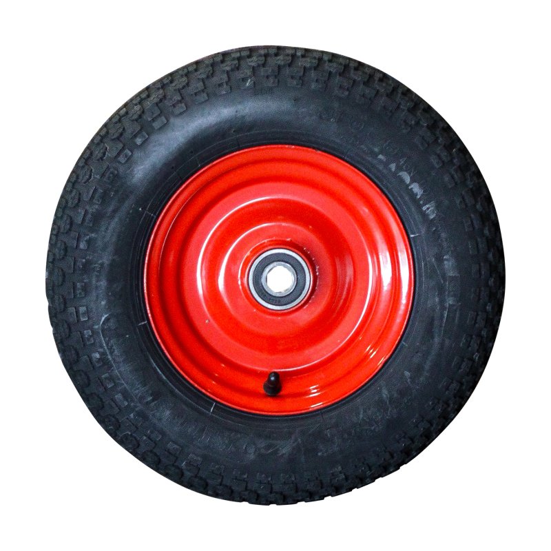 pneu + roue 3.50-8 2.50Ax8 ET0 NL75mm métal V-9128 Rouge