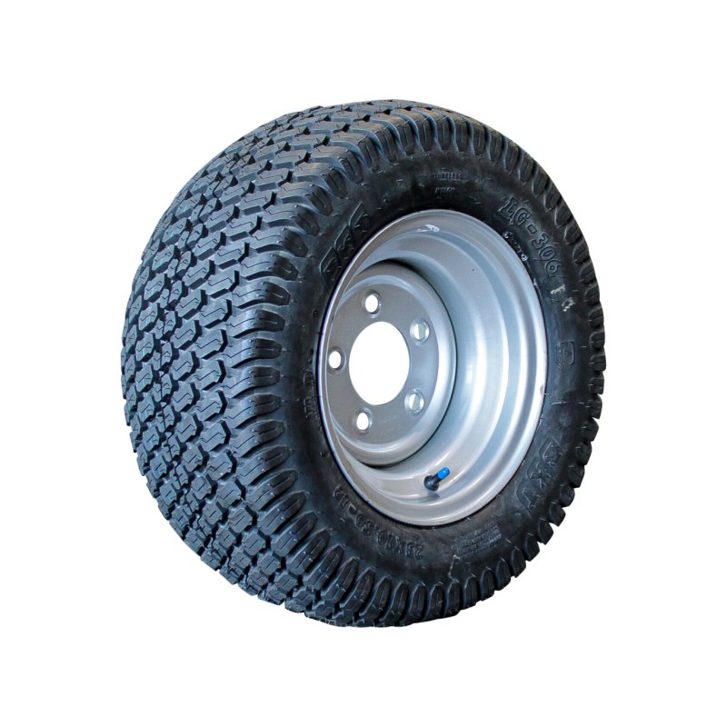 pneu + roue 23x10.50-12 7.00x12 ET0 94/140/5 métal LG-306 gris argent