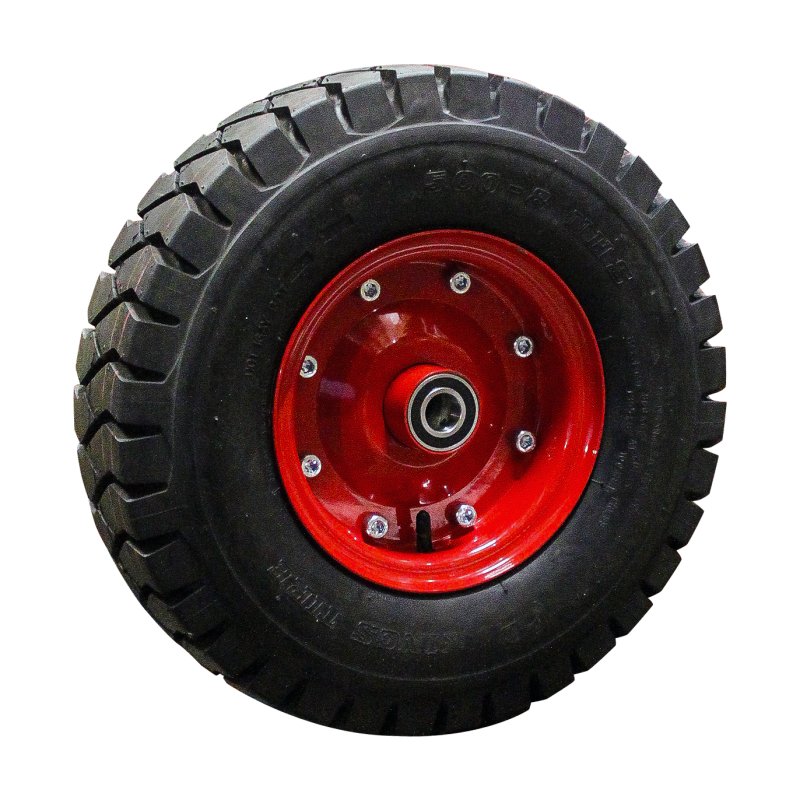 pneu + roue 5.00-8 3.00D-8 ET0 NL100mm métal V-2502 Rouge