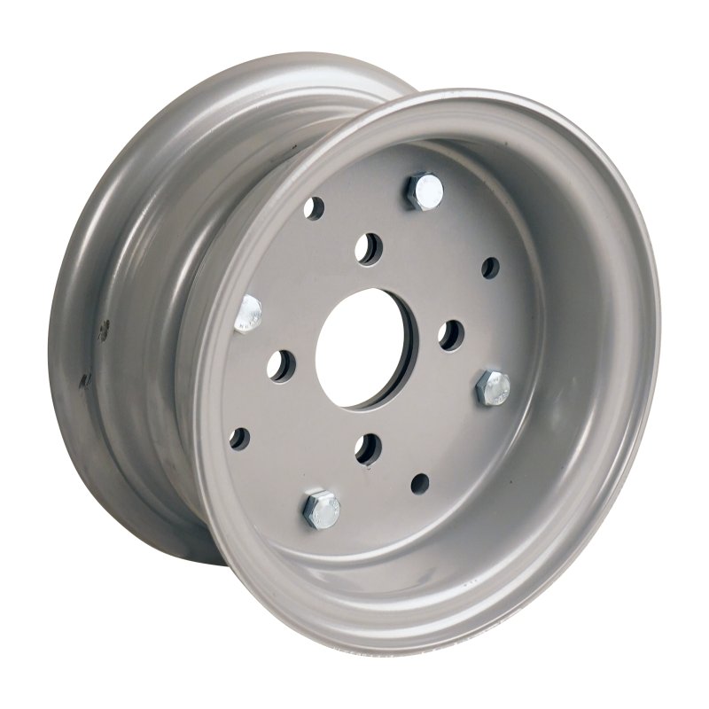 pneu + roue 6.00-9 4.00E-9 ET0 60/100/4 métal V-2502 gris argent