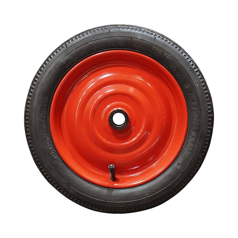 pneu + roue 12 1/2 x 2 1/4 (2.25-8) 1.25x8 (12 1/5x 12 1/4) ET0 Ø30 métal V-6511 Rouge