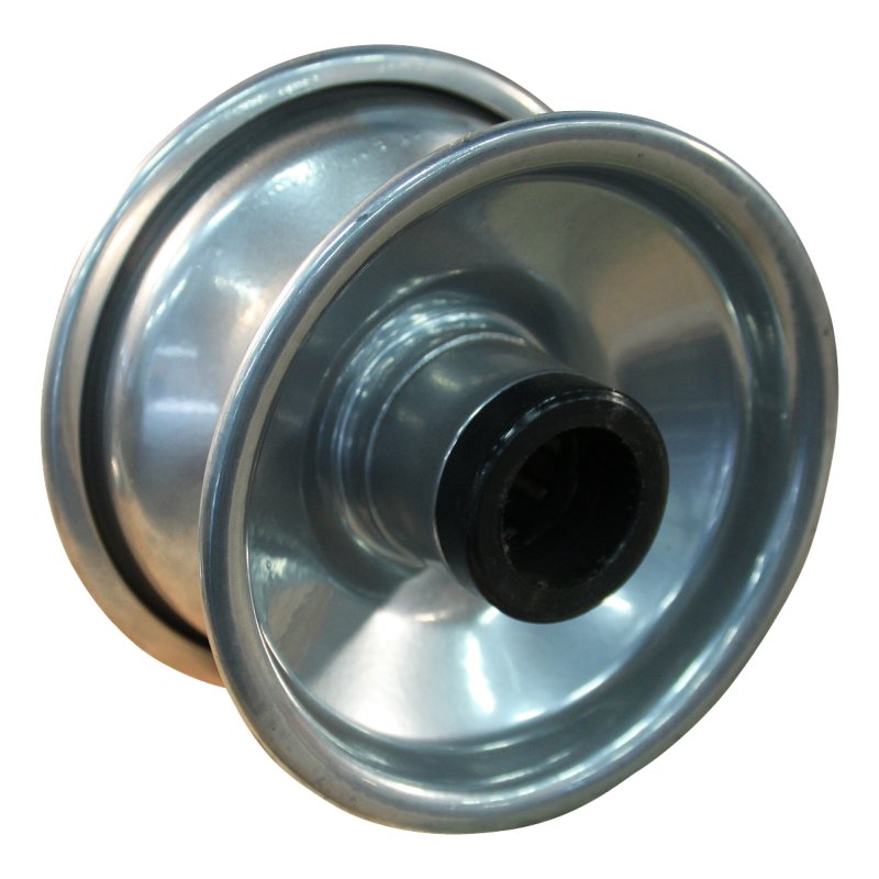 pneu + roue 4.00-4 2.10x4H2 ET0 roulement à rouleaux Ø25 NL75mm métal V-6605 gris argent