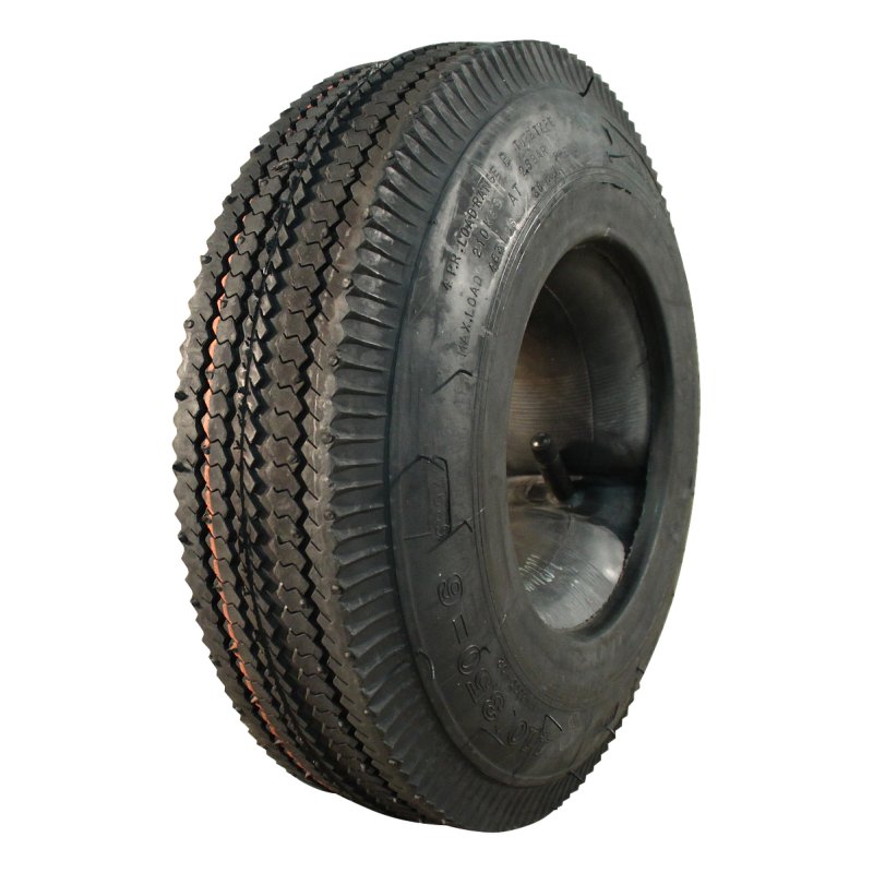 pneu + roue 4.10/3.50-6 4.50Ax6 ET0 NL75mm métal V-6603 gris argent