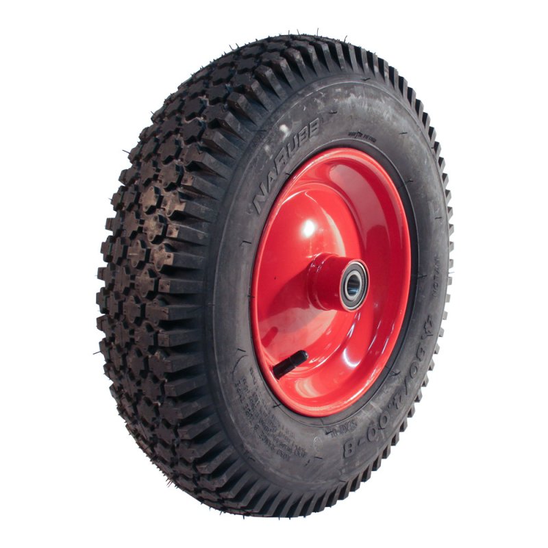 pneu + roue 4.80/4.00-8 2.50Ax8 ET0 NL96mm métal S-2202 Rouge 120mm