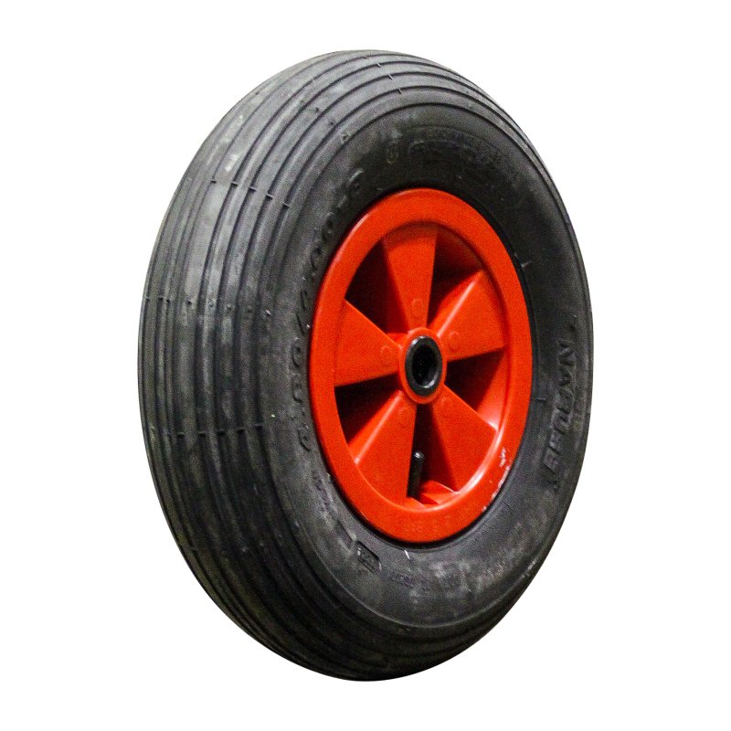 pneu + roue 4.80/4.00-8 2.50Ax8 ET0 NL75mm plastique S-2301 Rouge