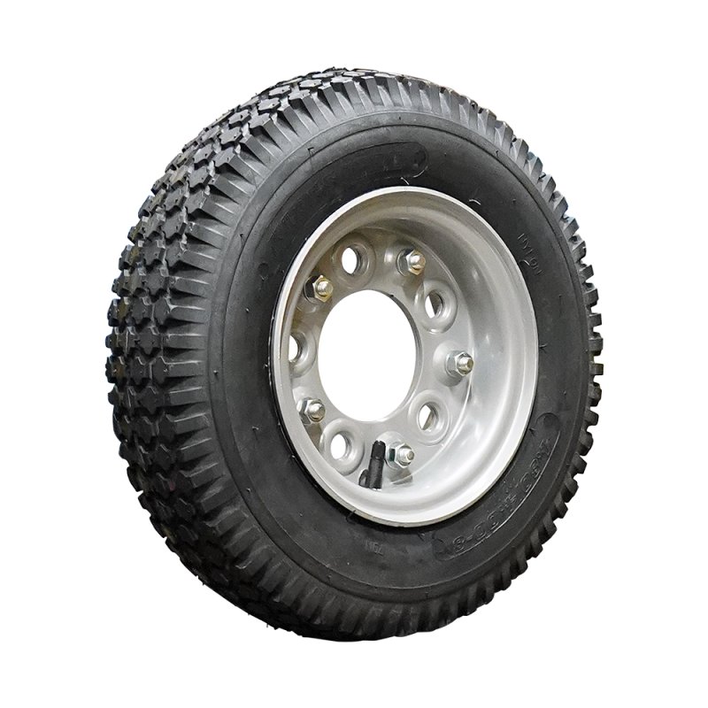 pneu + roue 4.80/4.00-8 3.00D-8 ET0 94/140/5 métal V-6602 gris argent