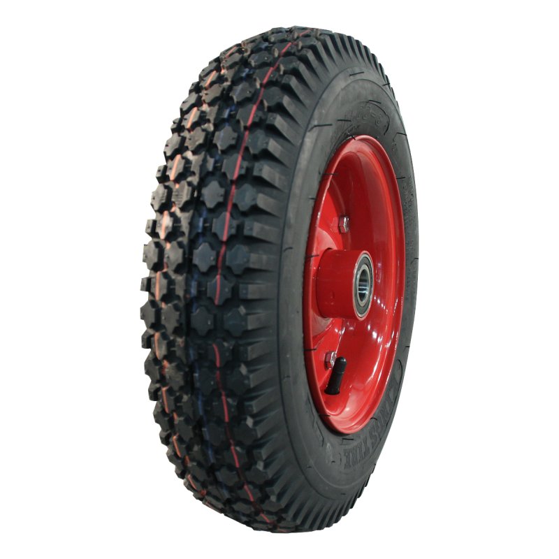 pneu + roue 4.80/4.00-8 3.00D-8 ET0 NL100mm métal V-6602 Rouge