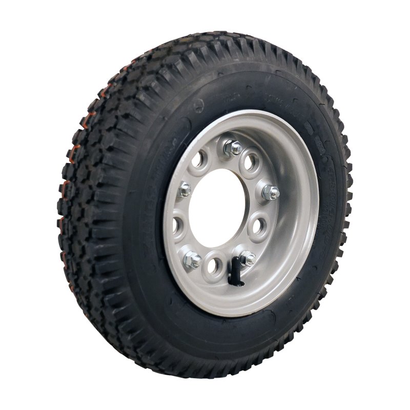 pneu + roue 4.80/4.00-8 3.00D-8 ET0 94/140/5 métal V-6602 gris argent