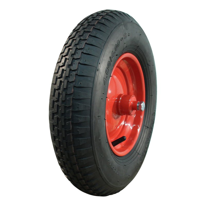 pneu + roue 4.80/4.00-8 2.50Ax8 ET0 NL96mm métal V-6635 Rouge 120mm
