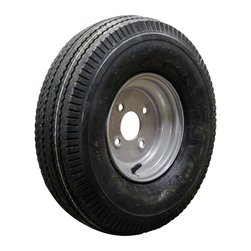 pneu + roue 5.00-8 3.00Dx8 ET0 60/100/4 métal HF-214 gris argent