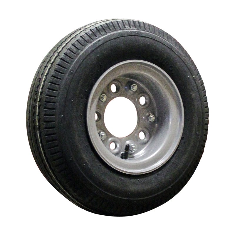 pneu + roue 5.00-8 4.33R-8 ET0 94/140/5 métal HF-214 gris argent