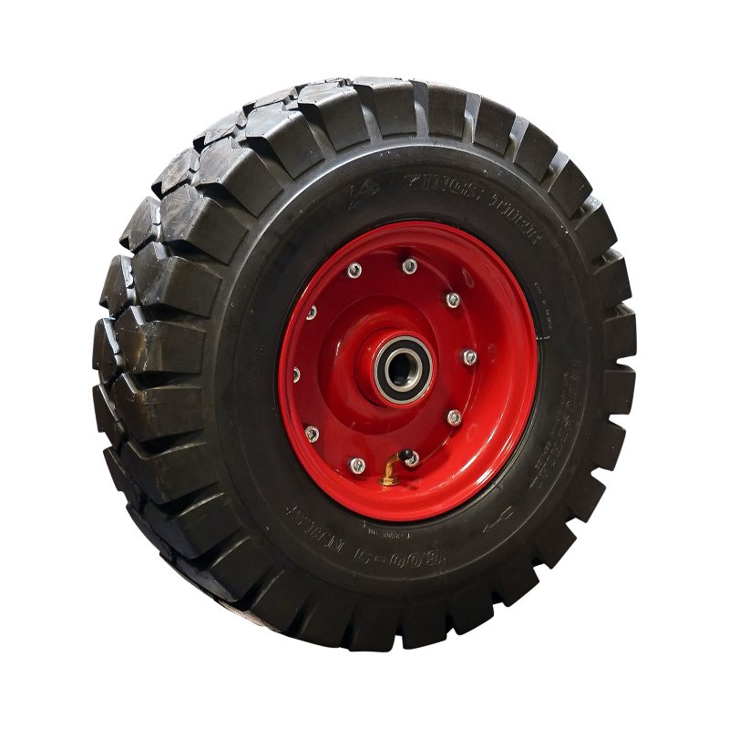 pneu + roue 6.00-9 4.00E-9 ET0 NL100mm métal V-2502 Rouge