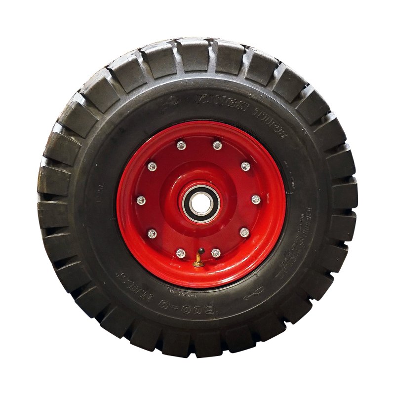 pneu + roue 6.00-9 4.00E-9 ET0 NL100mm métal V-2502 Rouge