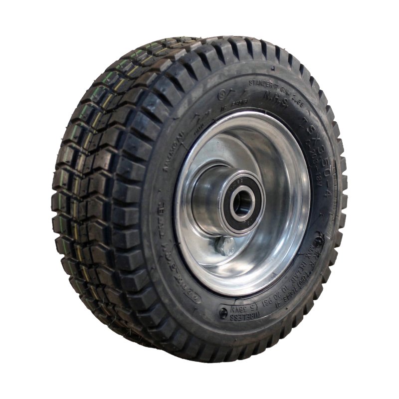 pneu + roue 9x3.50-4 2.10-4 ET0 roulement à billes Ø20 NL75mm métal C-203 gris argent