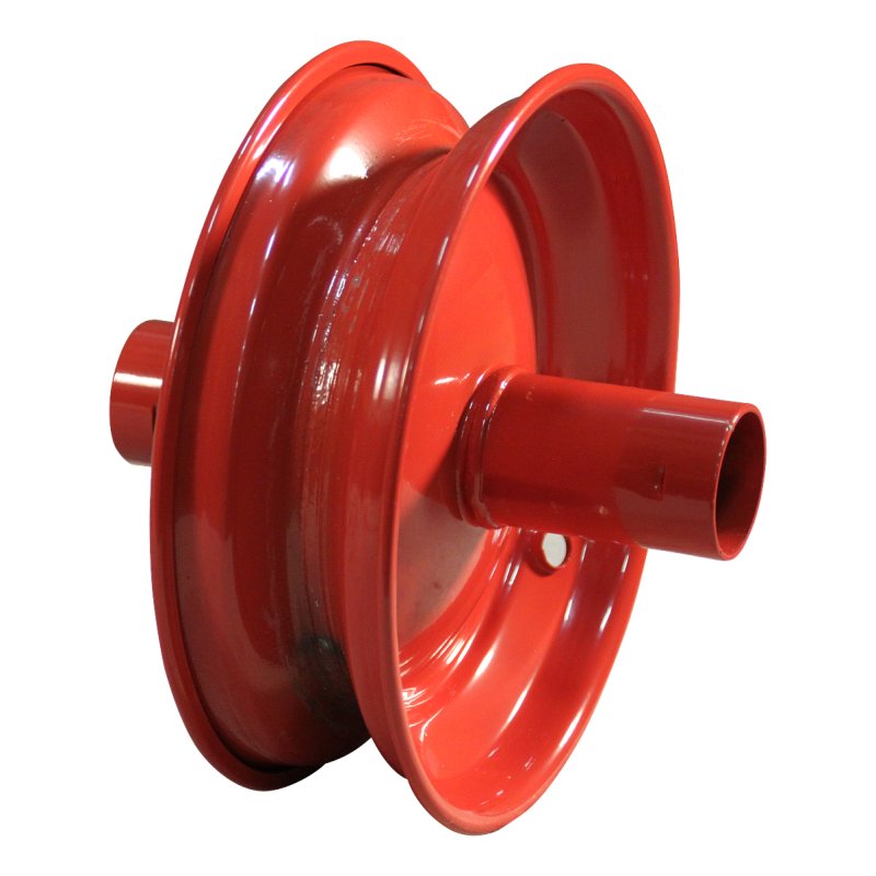 pneu + roue 4.80/4.00-8 2.50Ax8 ET0 NL186mm métal V-6635 Rouge 250mm
