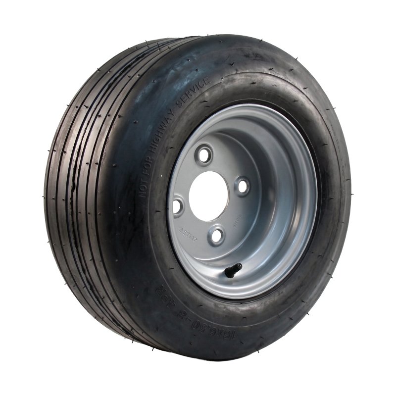 pneu + roue 18x8.50-8 (220/60-8) 7.00Bx8H2 ET-2 60/100/4 métal Multi Trac c/s gris argent