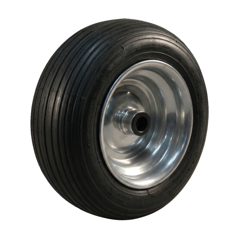 pneu + roue 3.50-6 2.50Ax6 ET0 roulement à rouleaux Ø20 NL75mm métal V-5501 gris