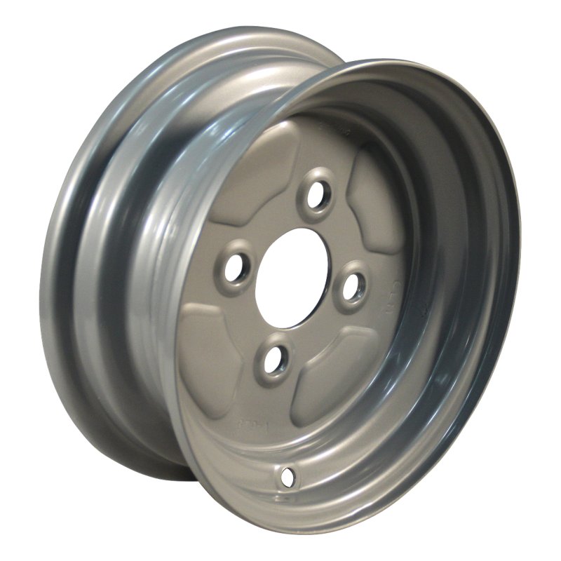 pneu + roue 4.50-10 3.50Bx10H2 ET-2.1 60/100/4 métal V-8803 gris argent