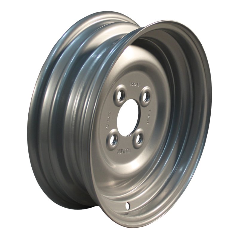pneu + roue 6.00-12 4.00Bx12H2 ET0 60/100/4 métal V-8803 gris argent
