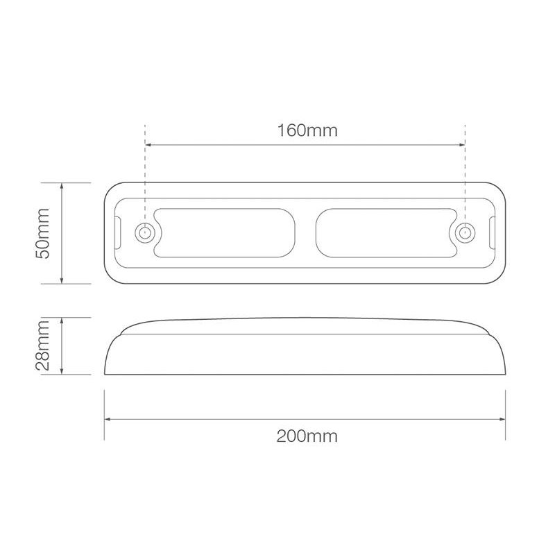 feu arrière LED câble universel à gauche et à droite (universel) 12/24V