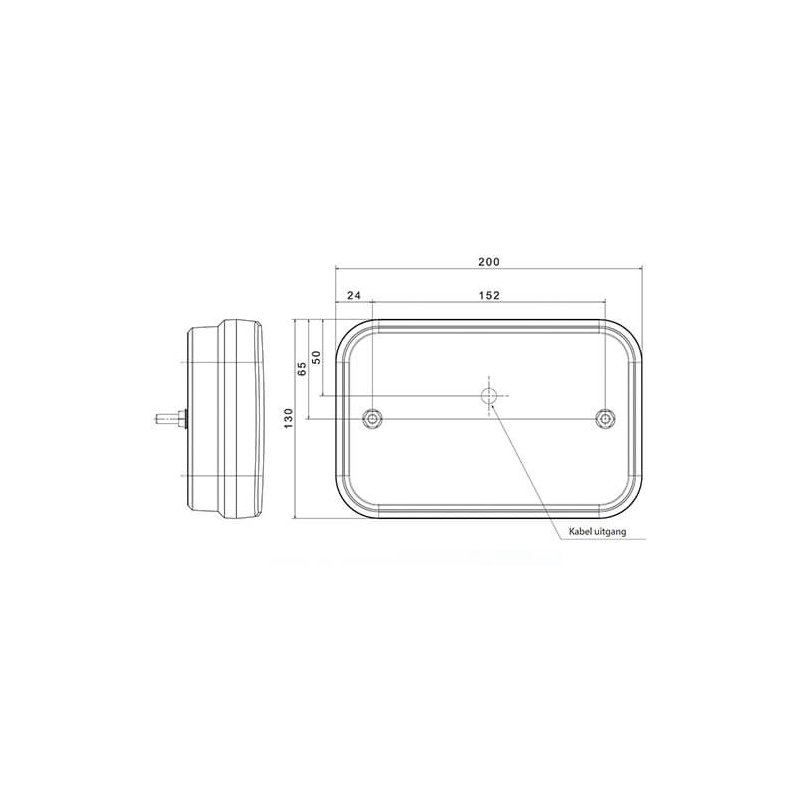 feu arrière LED câble 100cm câble gauche gauche 12 V