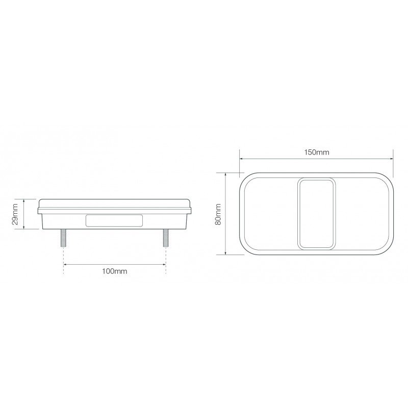 feu arrière LED câble 40cm universel universel 12 V
