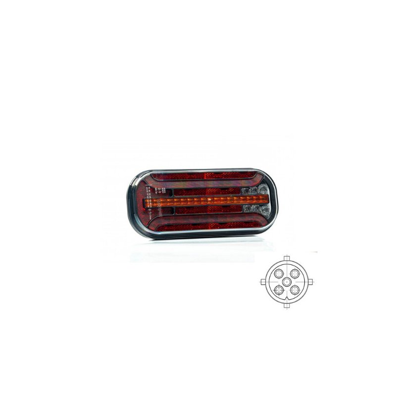 feu arrière LED baïonnette à 5 pôles baïonnette à 5 pôles utilisable à gauche et à droite universel 12/24V