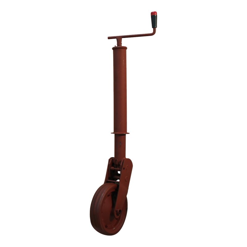 roues jockey, escamotable et blockage automatiquement Ø70mm roue avec une bande de roulement en caoutchouc peint au minium