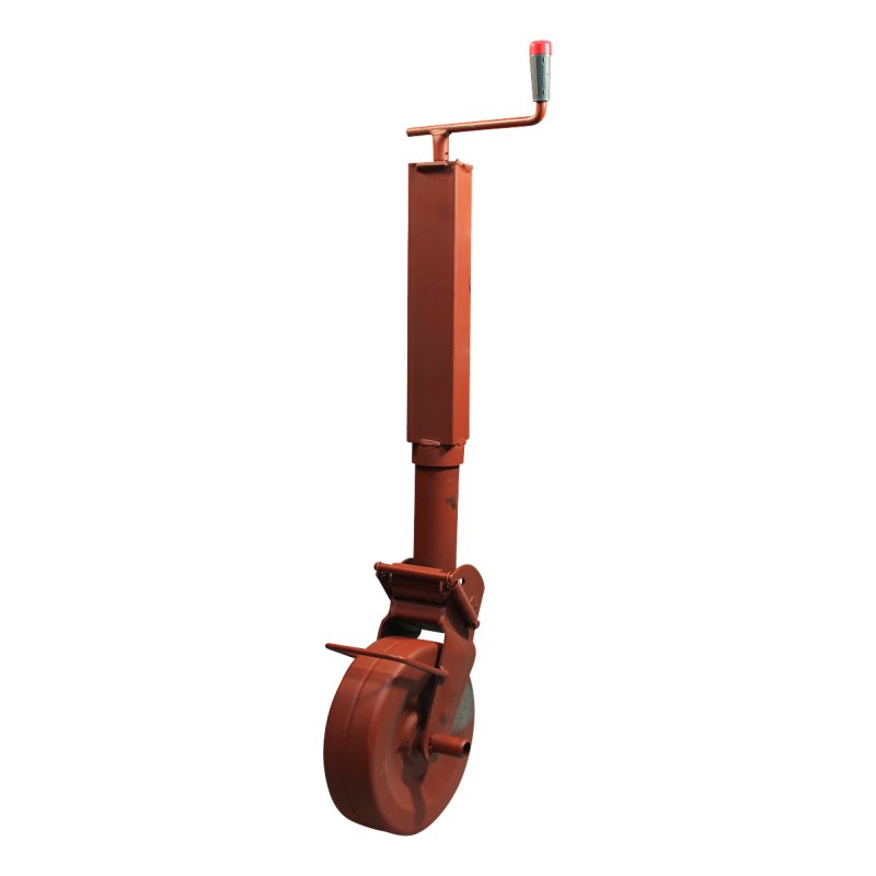 roues jockey, escamotable semi-automatique et blockage par ressort ⧄80mm roue acier peint au minium