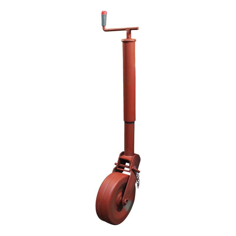 roue jockey, escamotable manuel au moyen d'une goupille en acier Ø70mm roue acier peint au minium