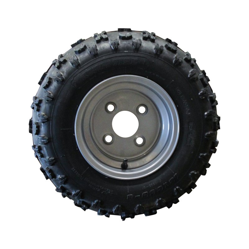 pneu + roue 16x6.50-8 5.50x8H2 ET-2 60/100/4 métal V-8505 gris argent