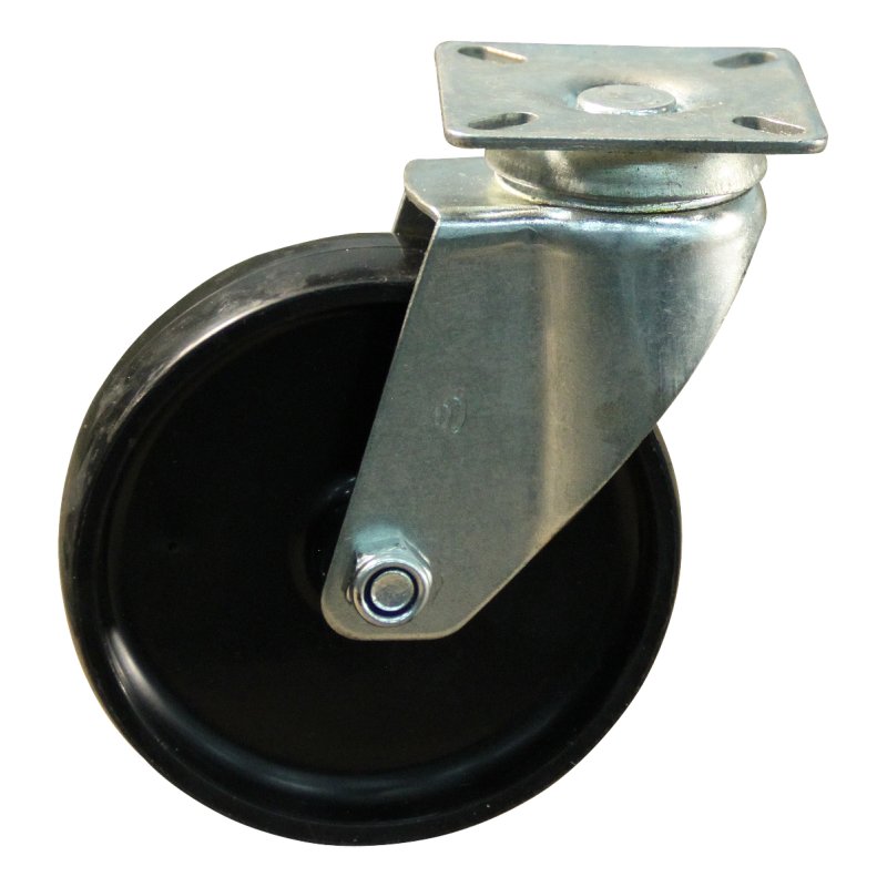 roulette pivotante 100mm serie 65 - 60 montage de la plaque palier lisse