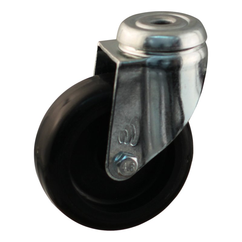 roulette pivotante 75mm serie 65 - 60 trou pour boulon palier lisse