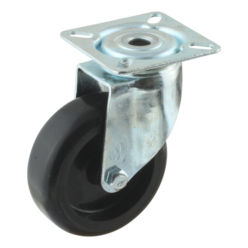 roulette pivotante 75mm serie 65 - 60 montage de la plaque palier lisse